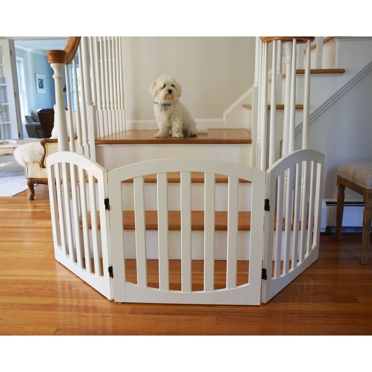 Free standing step outlet over pet gate